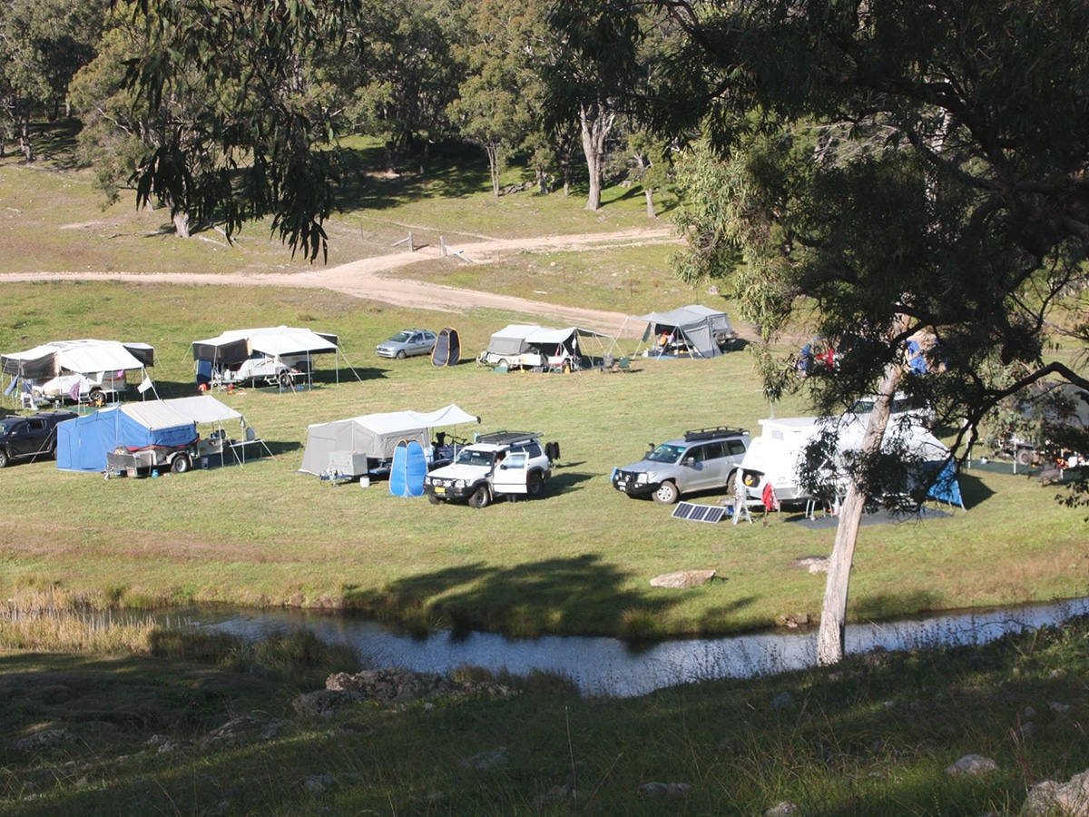 old bara campsite view