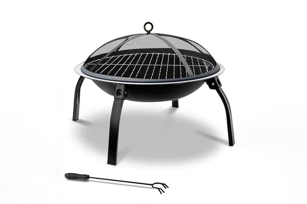 Grillz 26 Outdoor Metal Fire pit