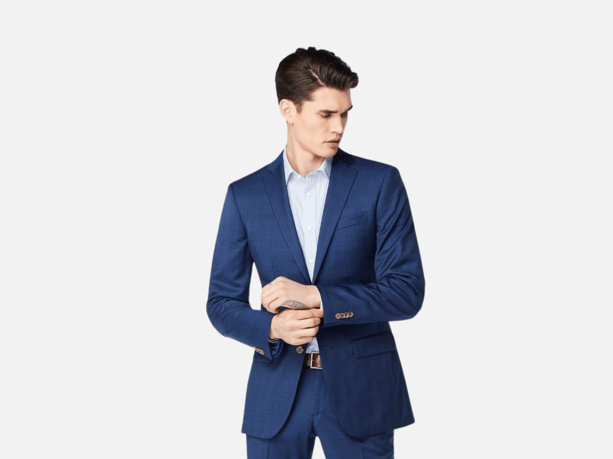 Navy suit indochino