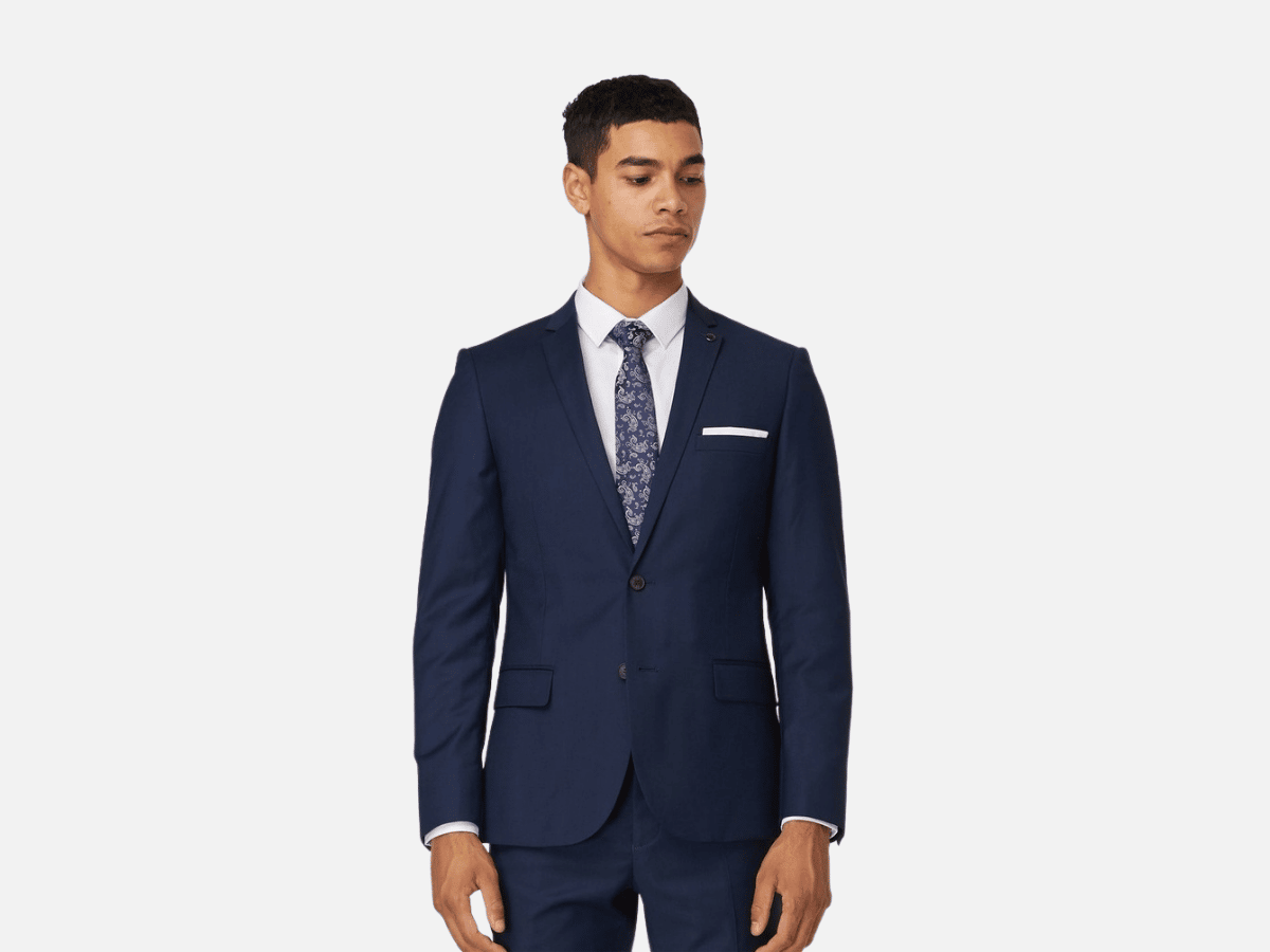 Stylish Navy Blue Two Piece Suit for Men for Wedding and Events 