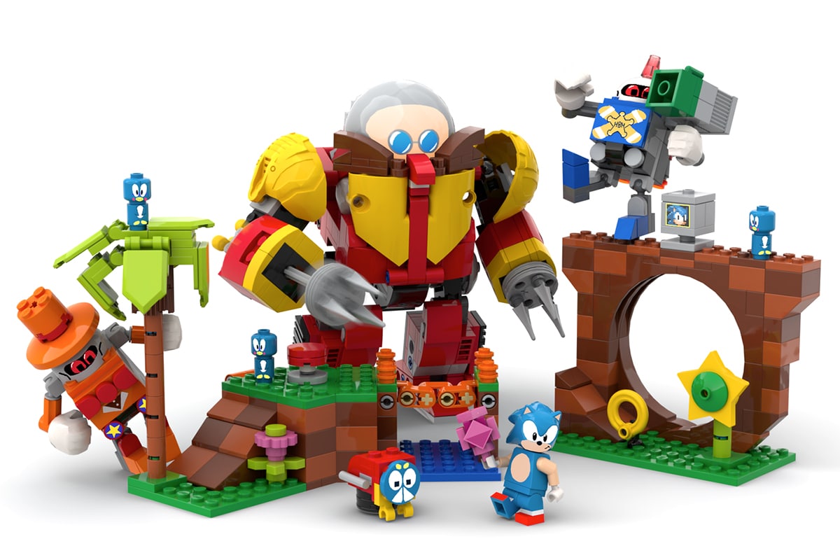 Lego ‘green hill zone set from the first sonic video game 10
