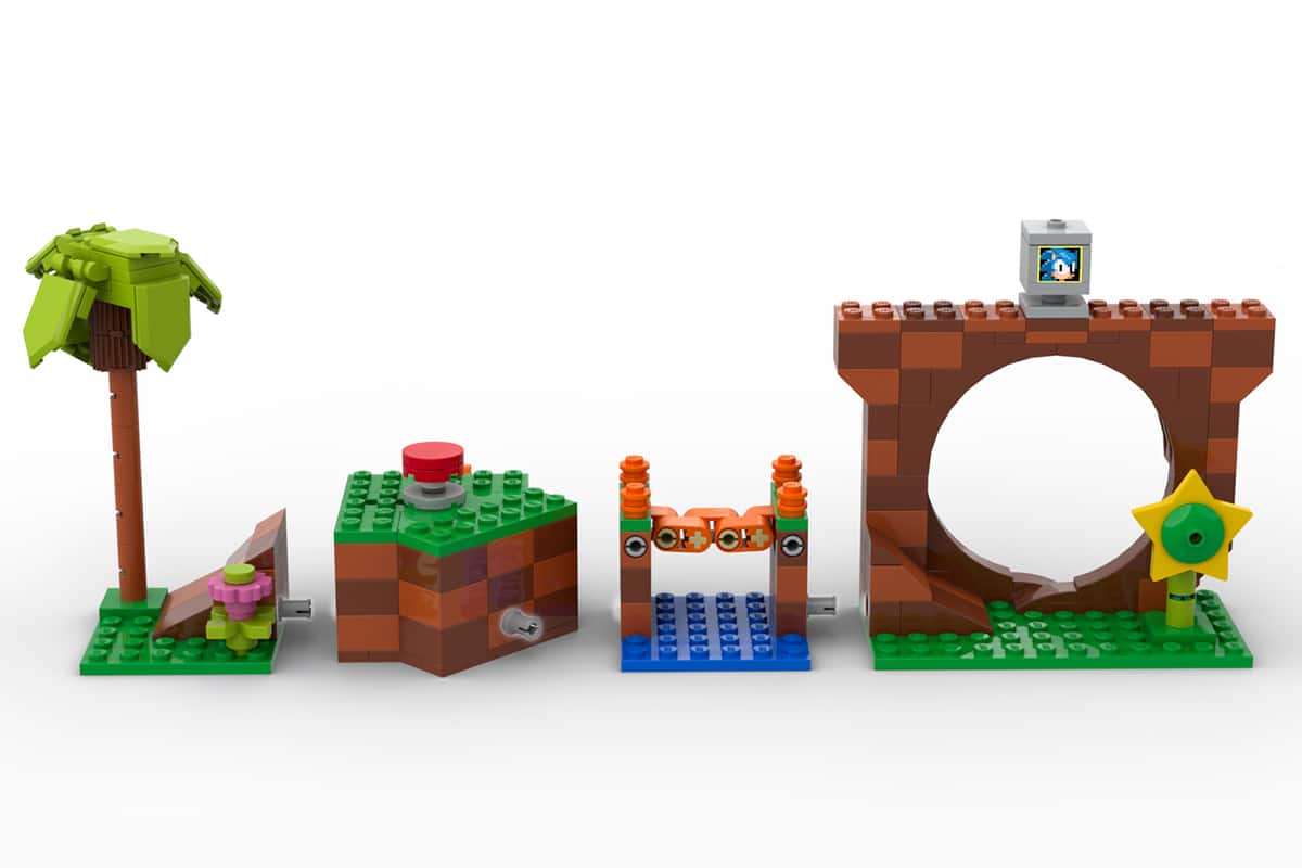 Lego ‘green hill zone set from the first sonic video game 2