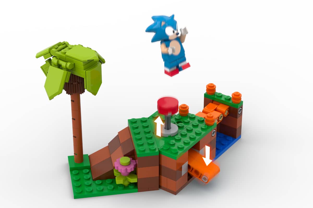 Lego ‘green hill zone set from the first sonic video game 3