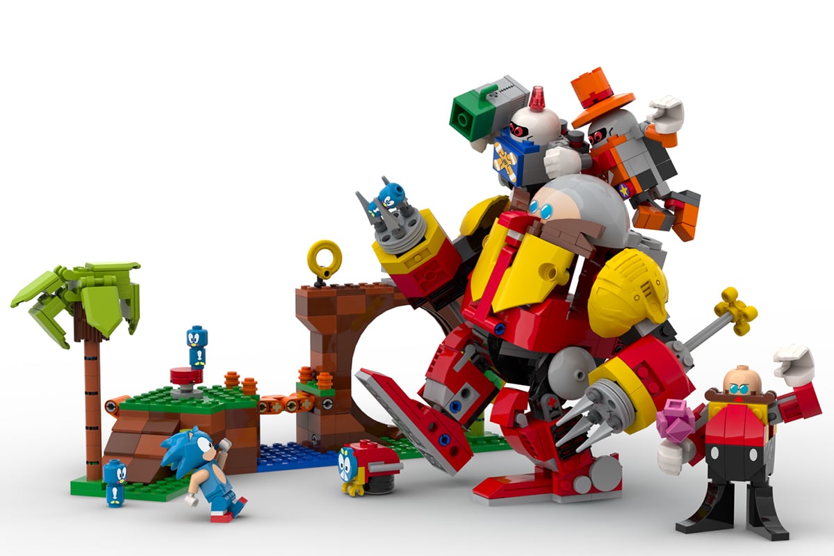 Lego ‘green hill zone set from the first sonic video game 5