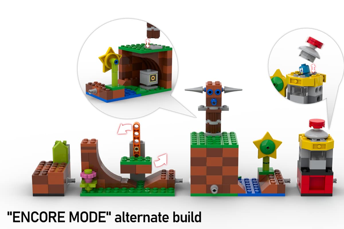 Lego ‘green hill zone set from the first sonic video game 7