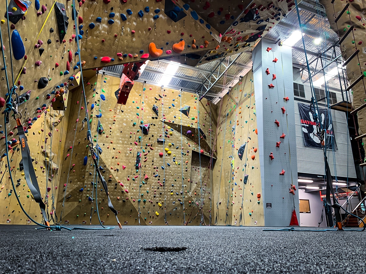 bayside rock climbing gym interior