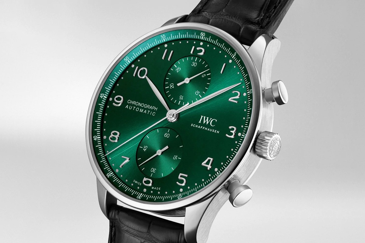 iwc portugieser chronograph green dial Watch