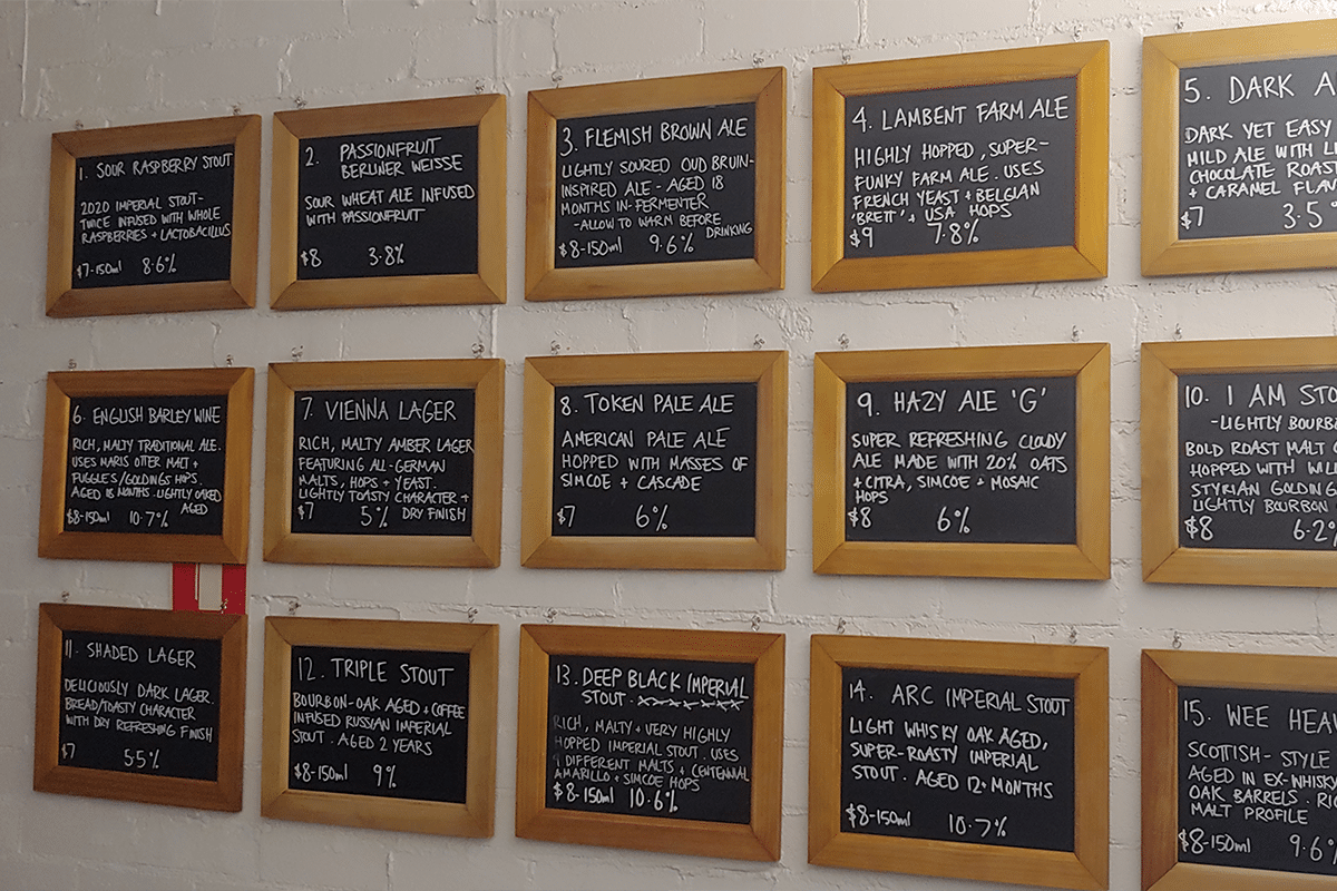 Blackfont brewery menu