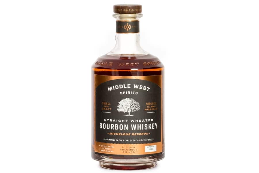 Middle west spirits bourbon wheated whiskey