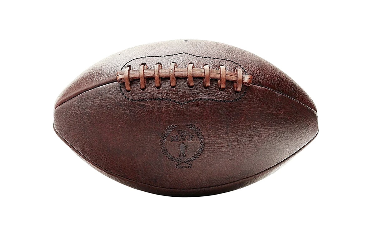 Modest vintage player retro heritage brown leather football