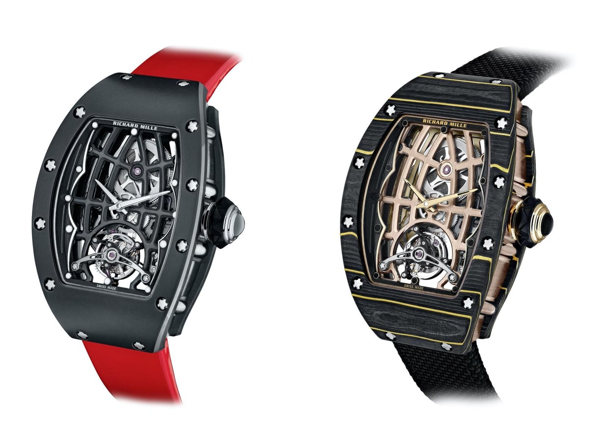 Richard mille unveils two new in house tourbillons