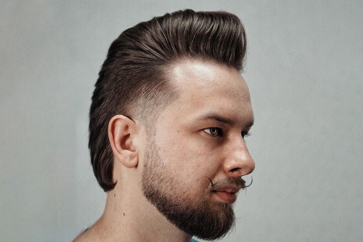 pompadour mullet hairstyle for men