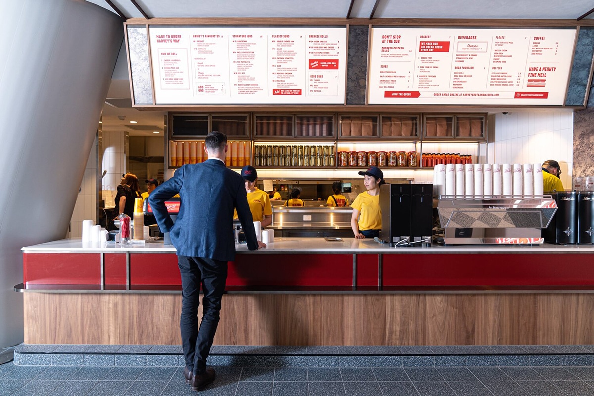 harveys hot sandwiches interior