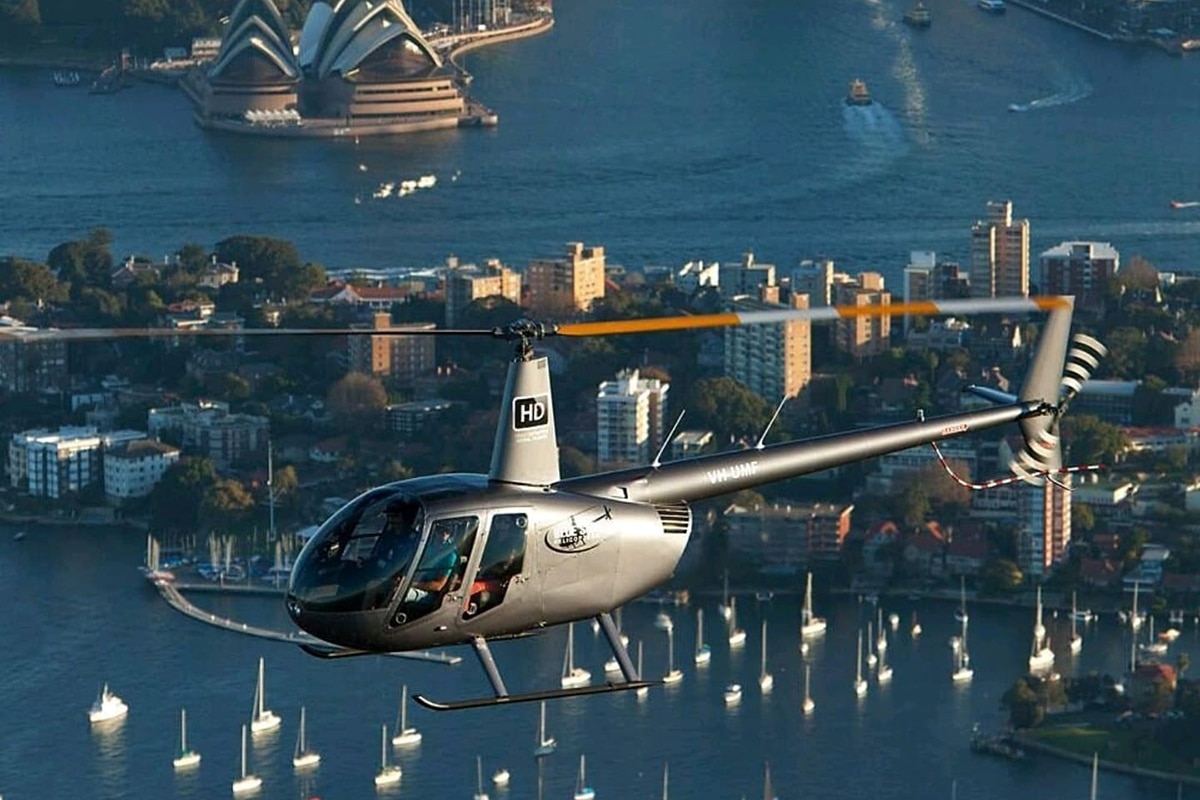 private helicopter flight over sydney and beaches by blue sky helicopter