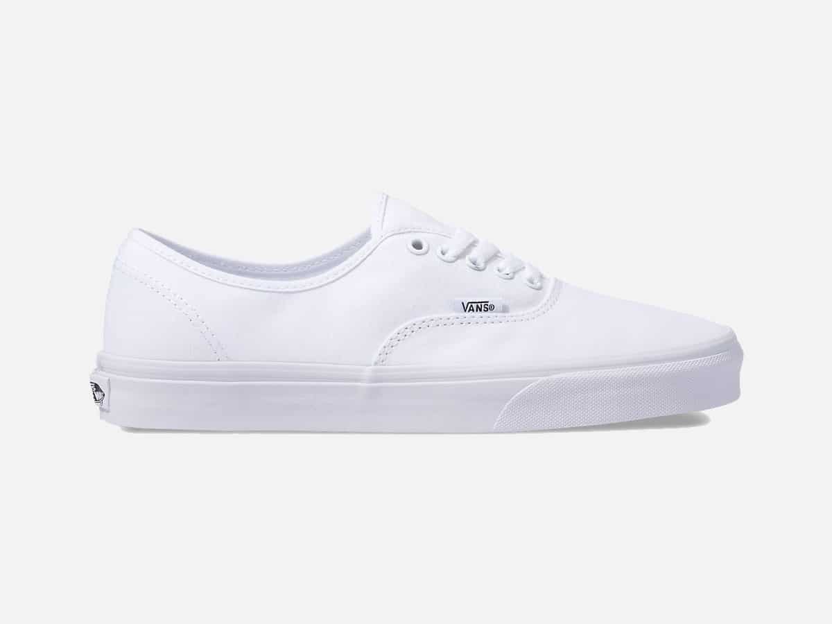 white sneakers vans authentic in white
