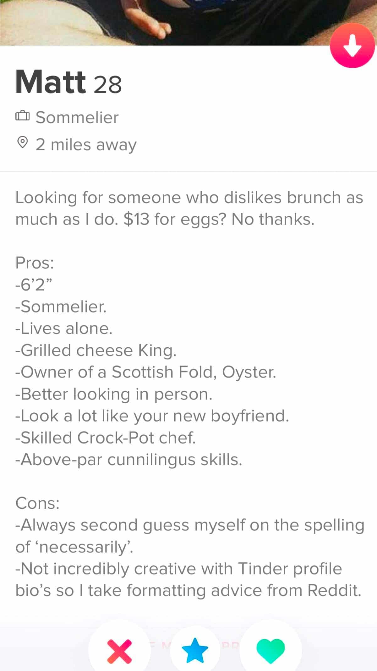 Tinder bios for guys