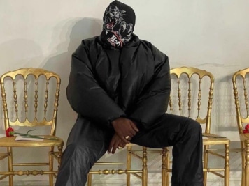 Kanye West Doesn't Want to Be Seen, But His Jacket Says Otherwise