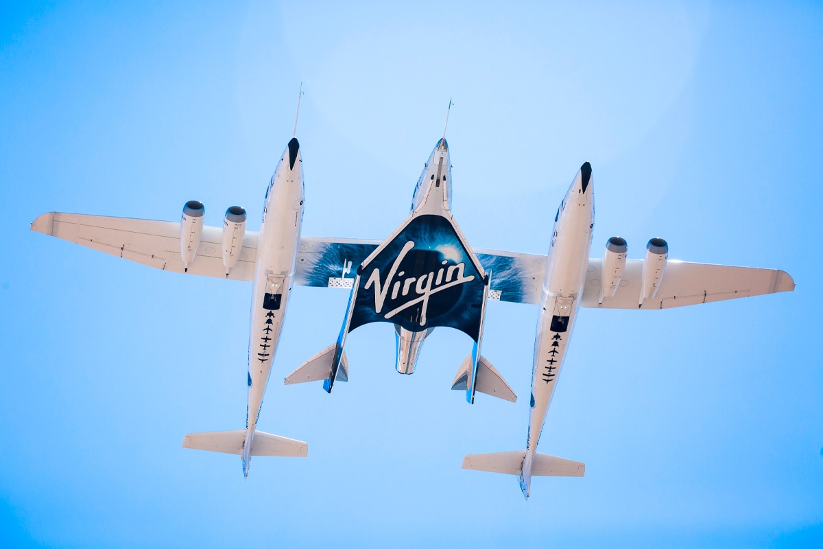 Virgin Galactic's Unity 22 shuttle during liftoff | Image: Virgin Galactic