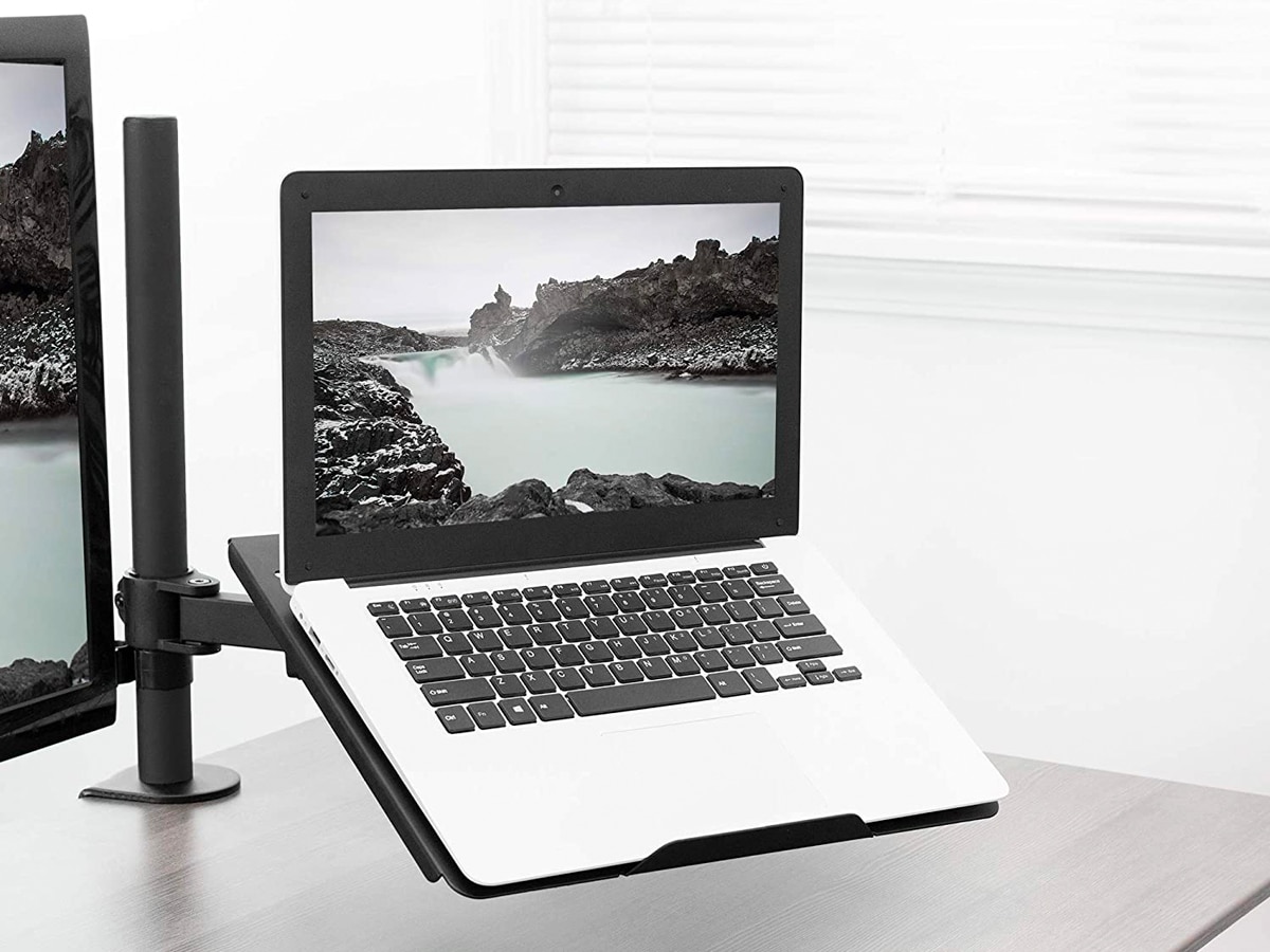 Vivo single best desk mounted laptop stand