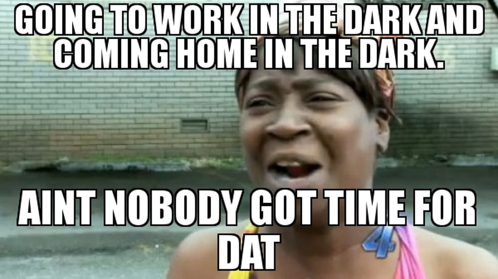 Work from home meme nighttime