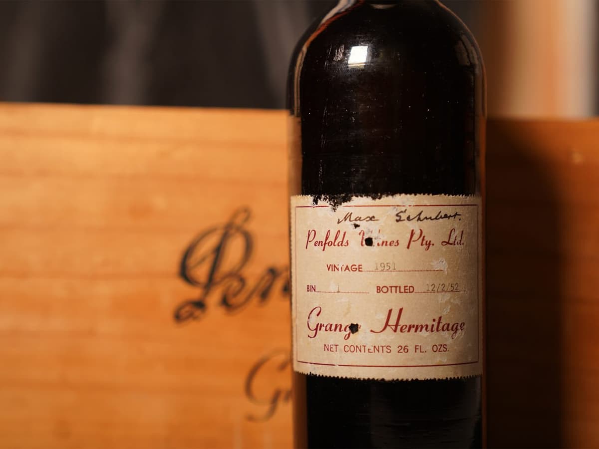 Penfolds wine record grange hermitage 1