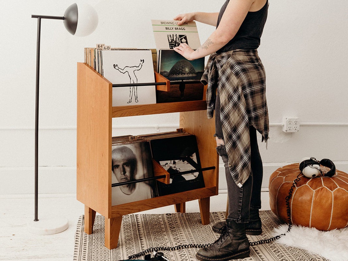 Vinyl Record Storage Shelf