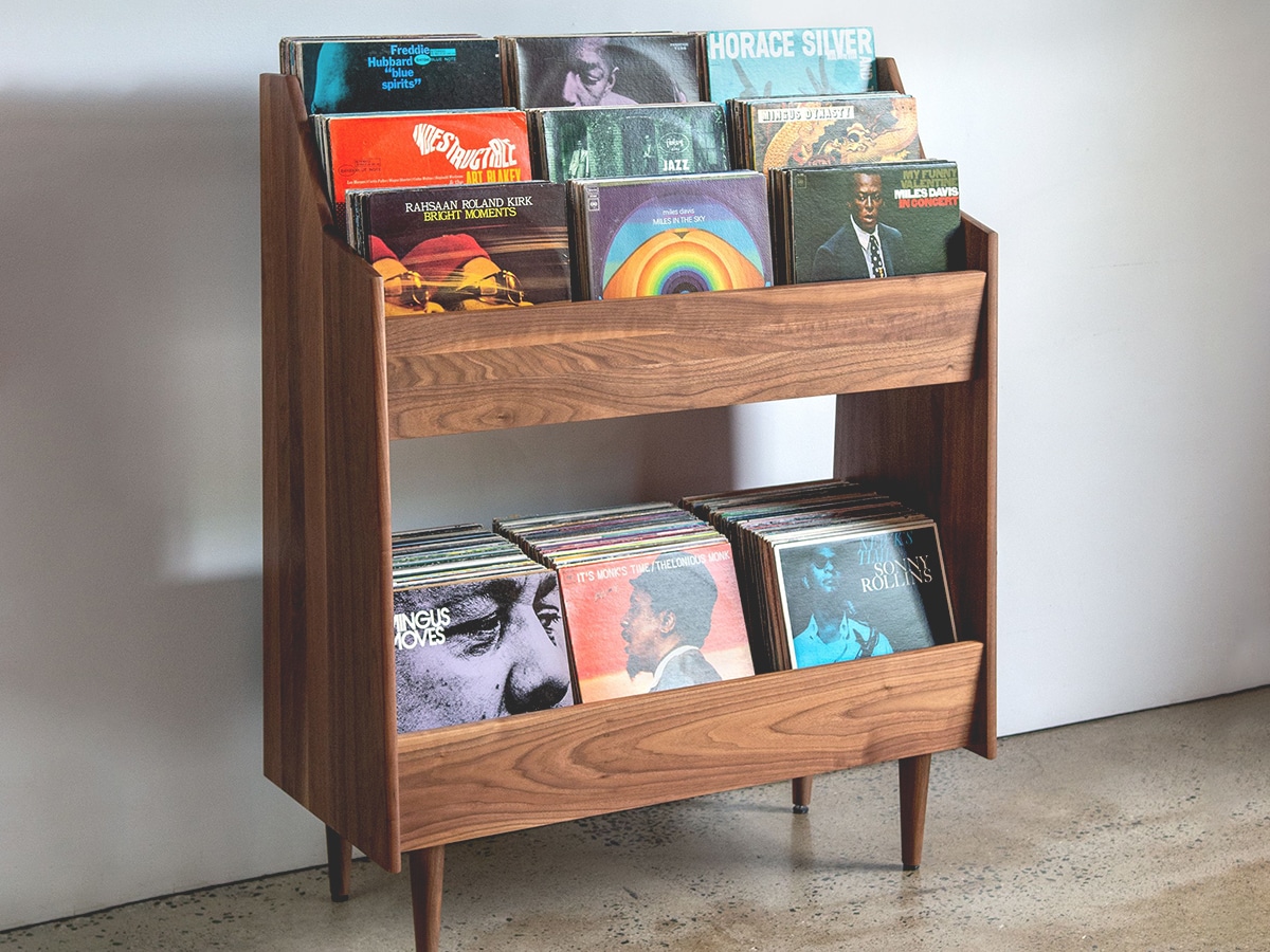 Max Credenza | Solid Wood Vinyl Record Storage Cabinet