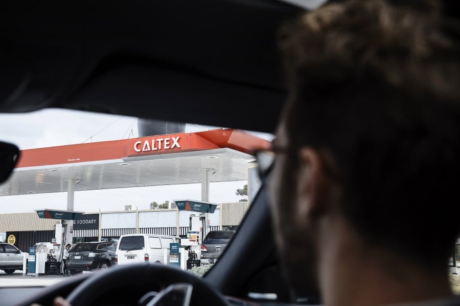 caltex view inside car