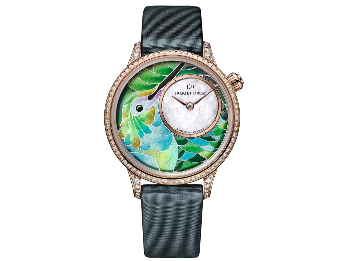 Jaquet droz petite heure minute smalta clara humming bird