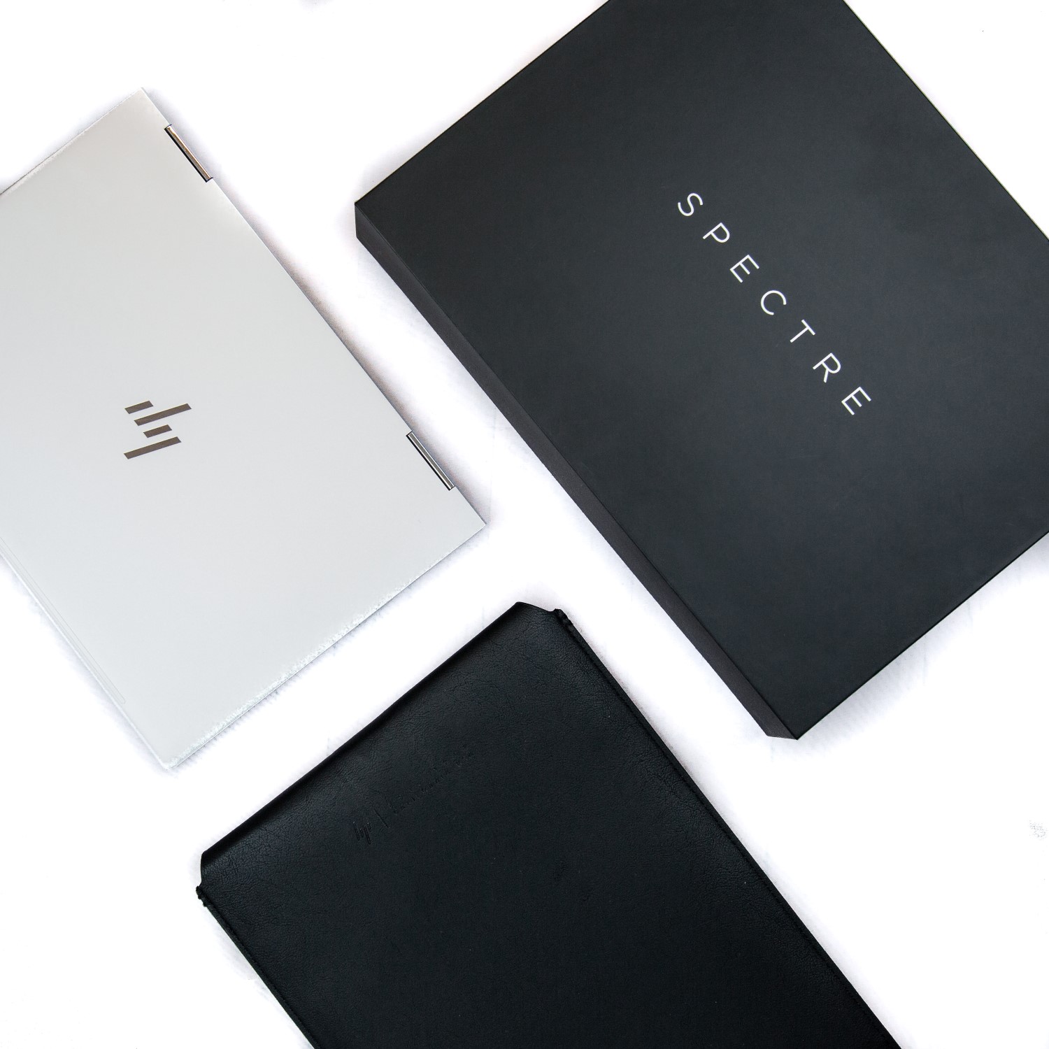 hp spectre x360 convertible laptop black leather box