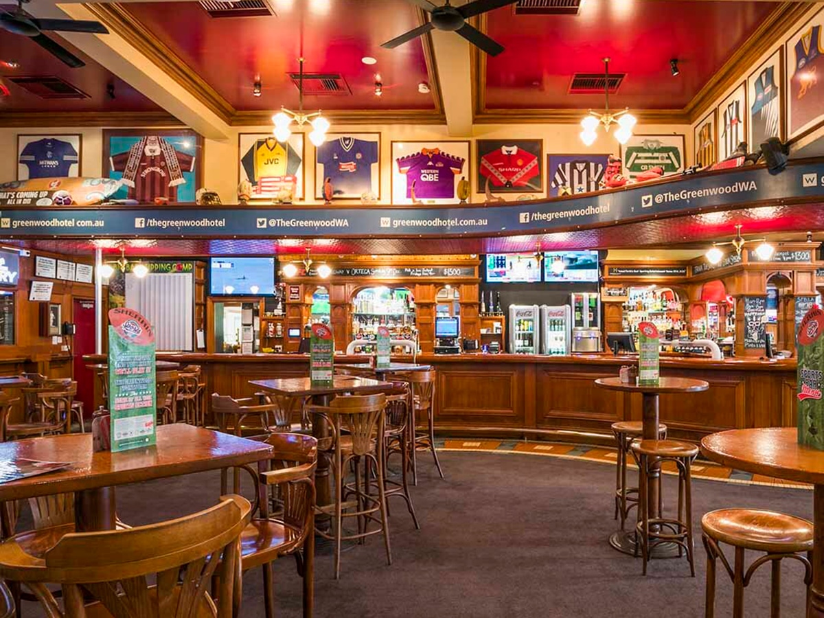 greenwood hotel pub interior