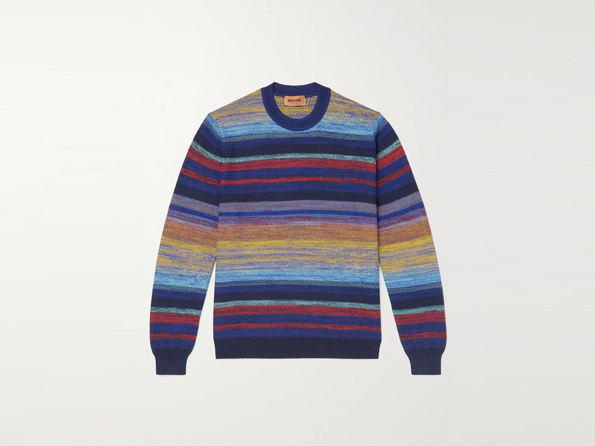 Missoni striped wool blend sweater