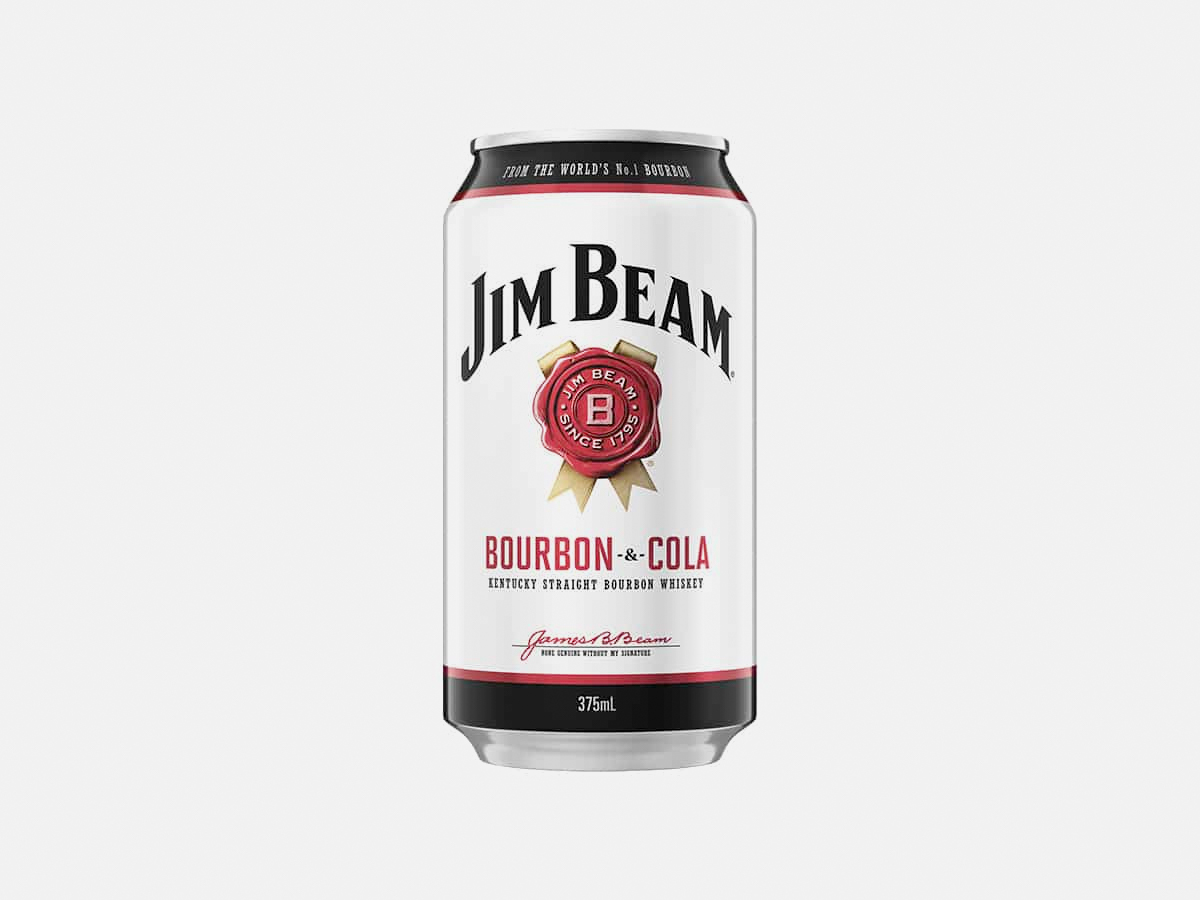 3 jim beam white label bourbon cola
