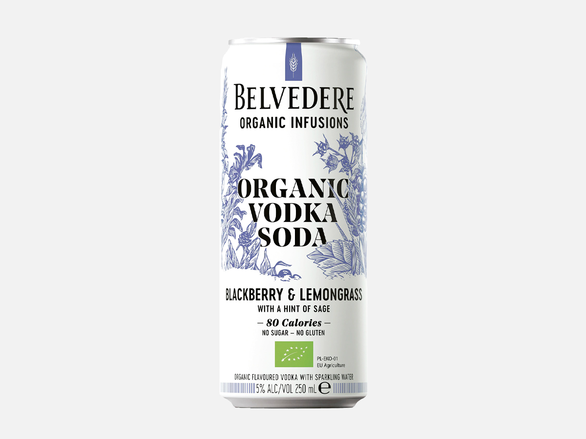 4 belvedere organic vodka soda rtd