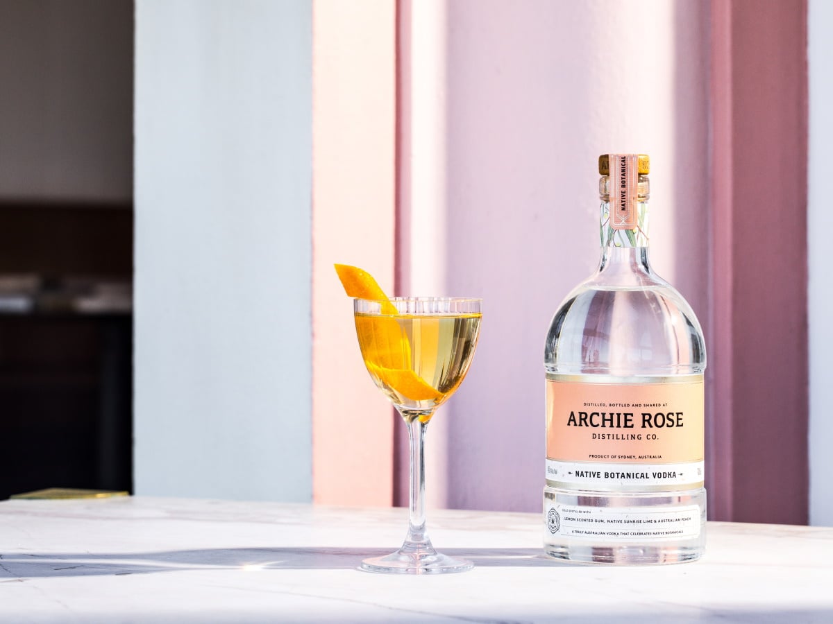 Archie rose native botanical vodka