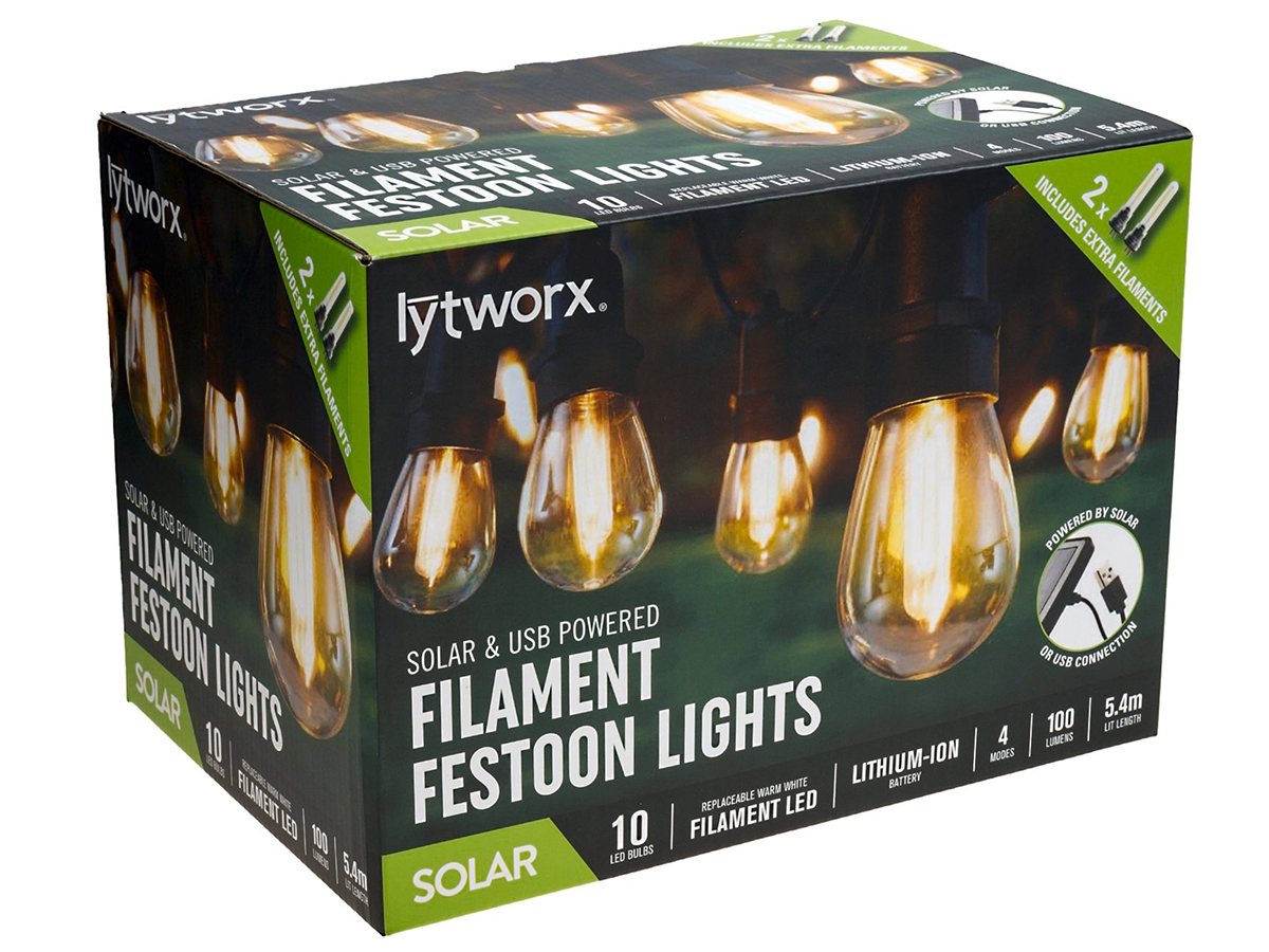 lytworx filament festoon solar and usb led lights