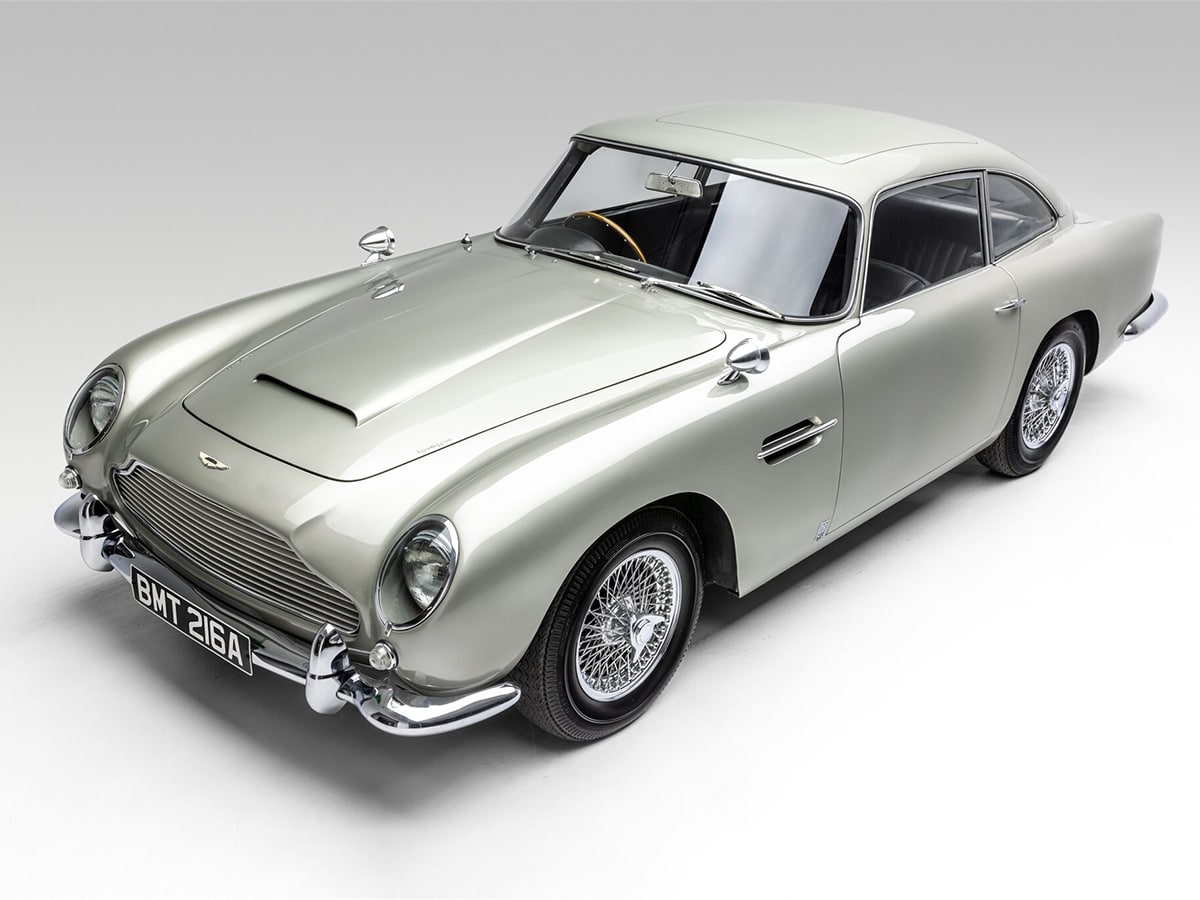 James bond car collection aston martin db5 over front view