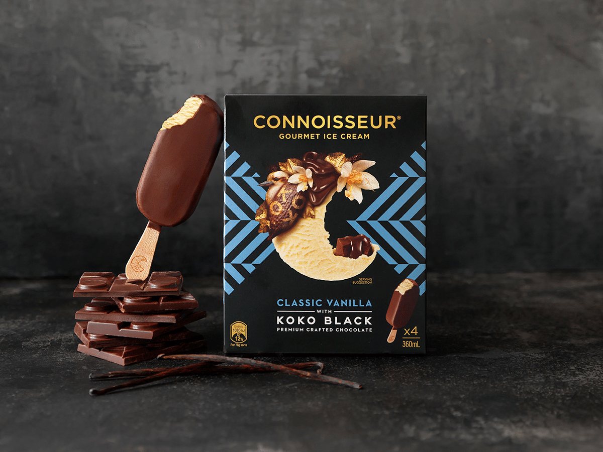Koko black x connoissuer ice cream classic vanilla