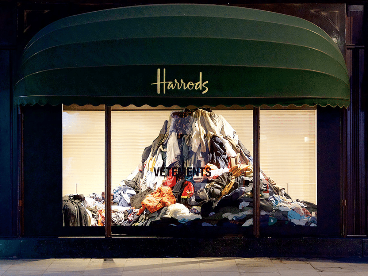 Vetements harrods window installation