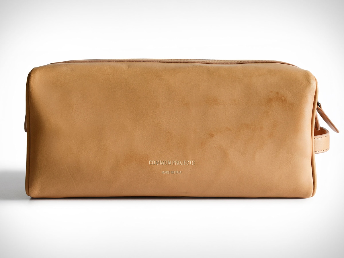 common projects leather wash bag