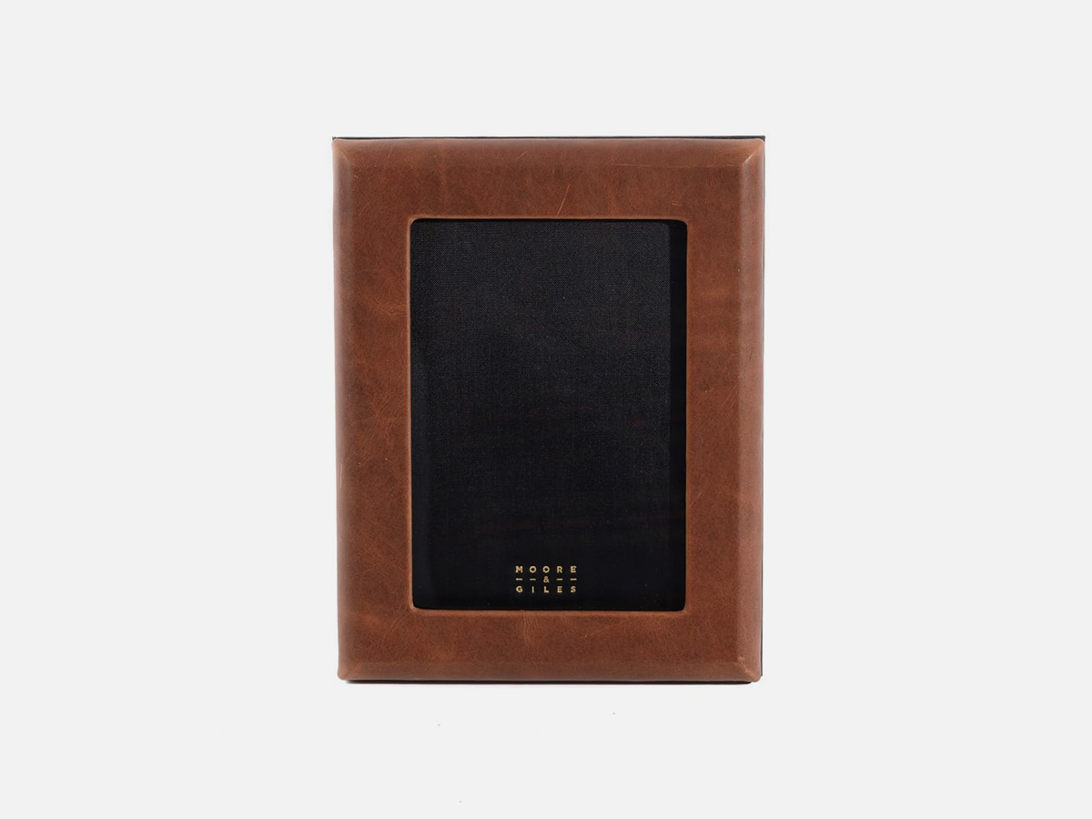 Moore giles leather wrapped photo frame