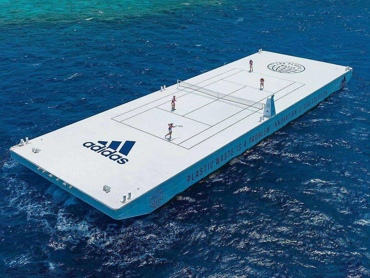 adidas Floating Tennis Court Hits Great Barrier Reef | Man of Many