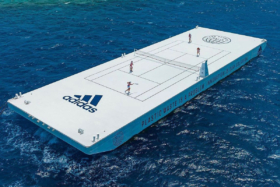 5 adidas floating tennis court