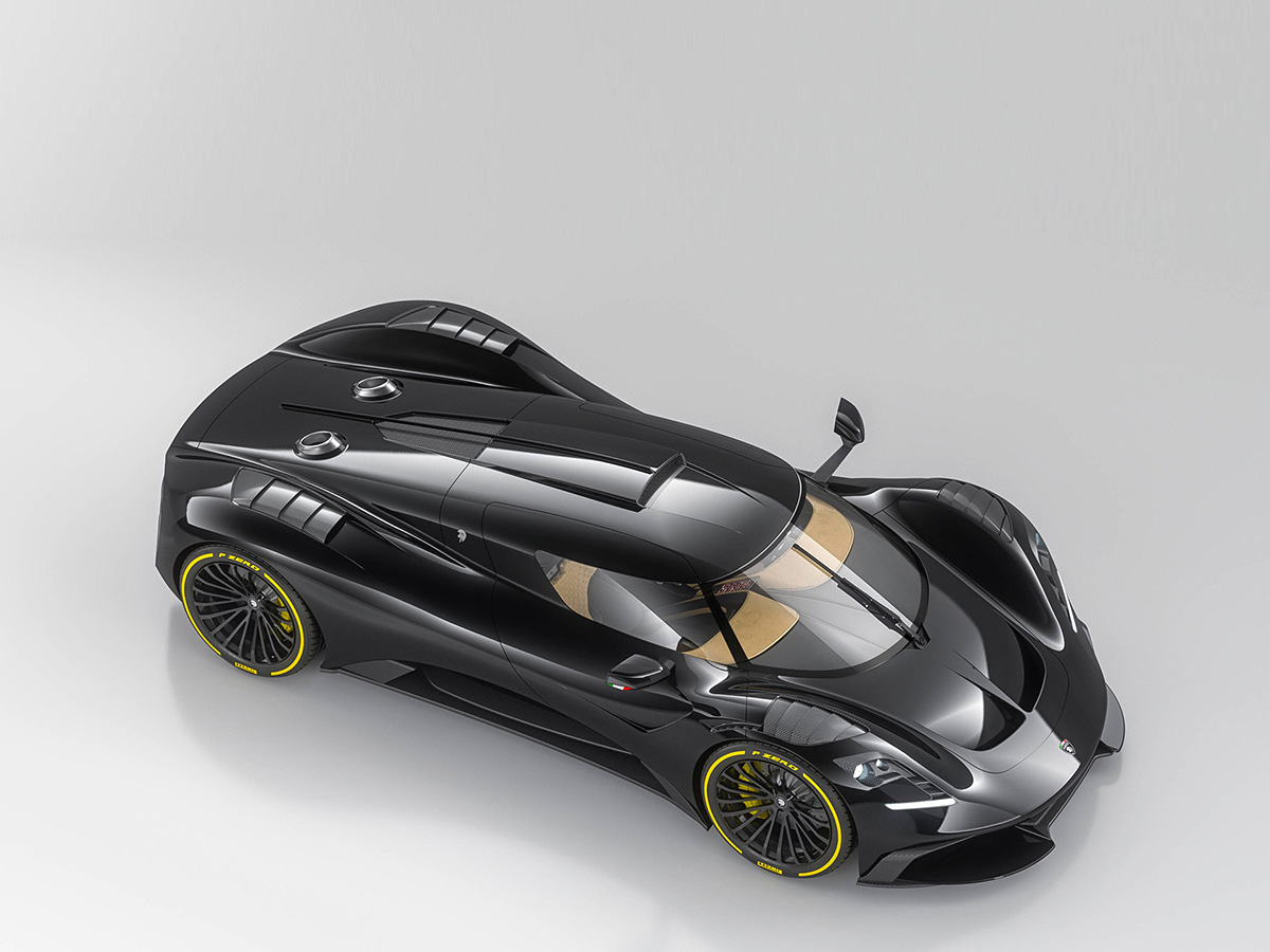 Ares s1 supercar top view