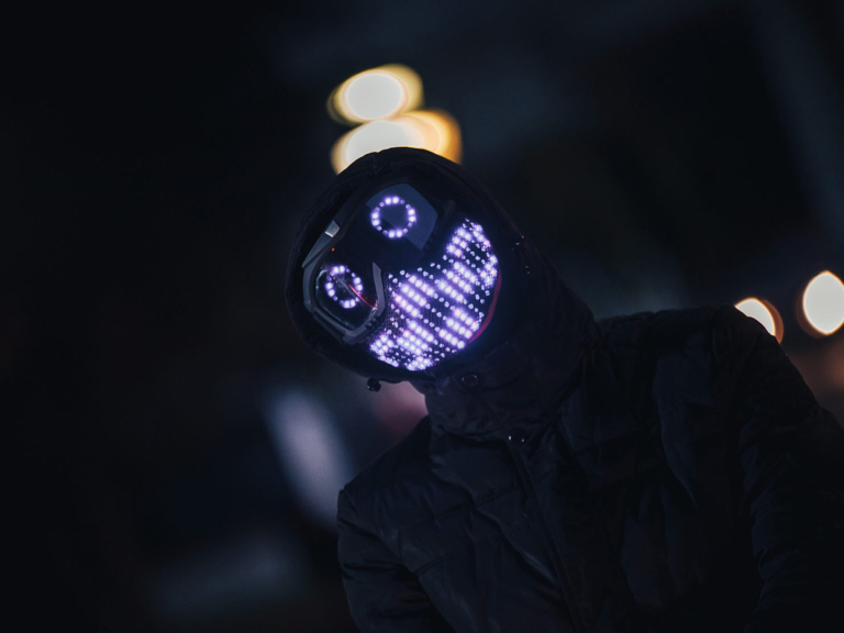 Qudi Unveils WorldFirst 'Emotional' LED Mask Man of Many