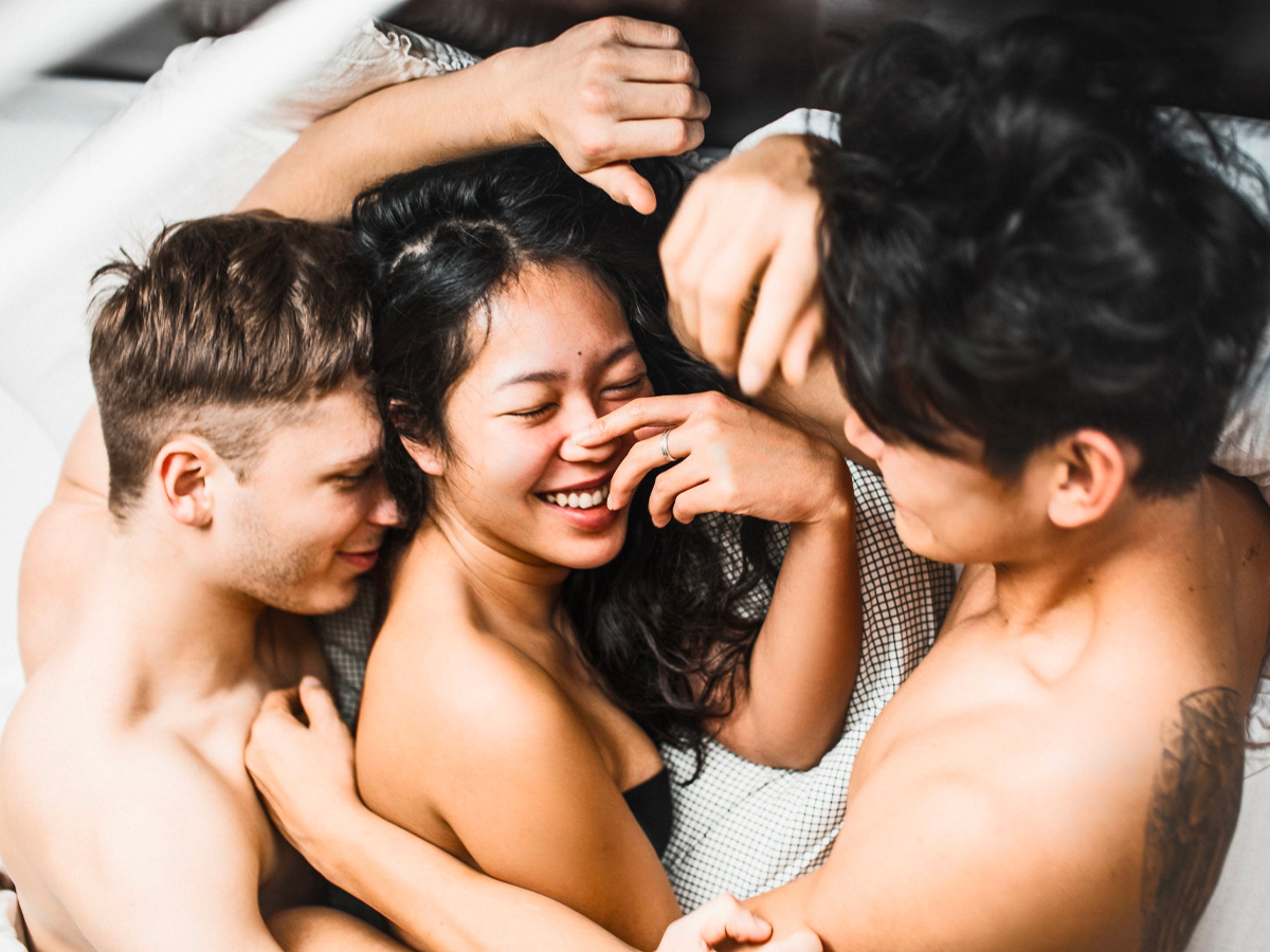German couple share asian threesome