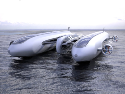 Lazzarini $600M Air Yacht Concept is a Flying Catamaran
