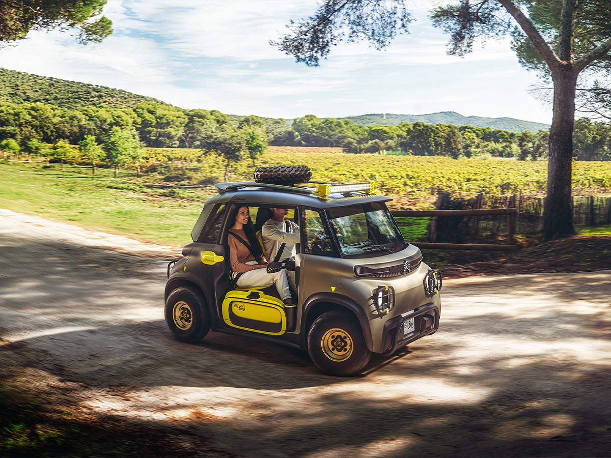 Citroen ami in the vineyards