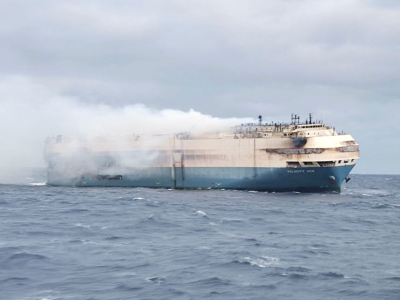 Cargo Ship Carrying $550 Million Worth of Bentleys and Porsches Goes Up in Flames