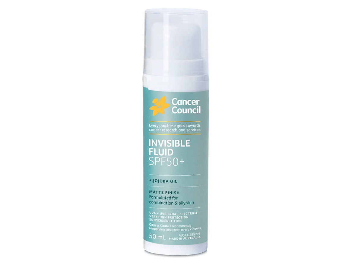 Cancer council invisible fluid spf50